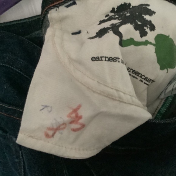 Earnest Sewn Blue Organic Straight Leg Denim Jeans Size 31 NEW WITHOUT TAGS - Picture 12 of 13